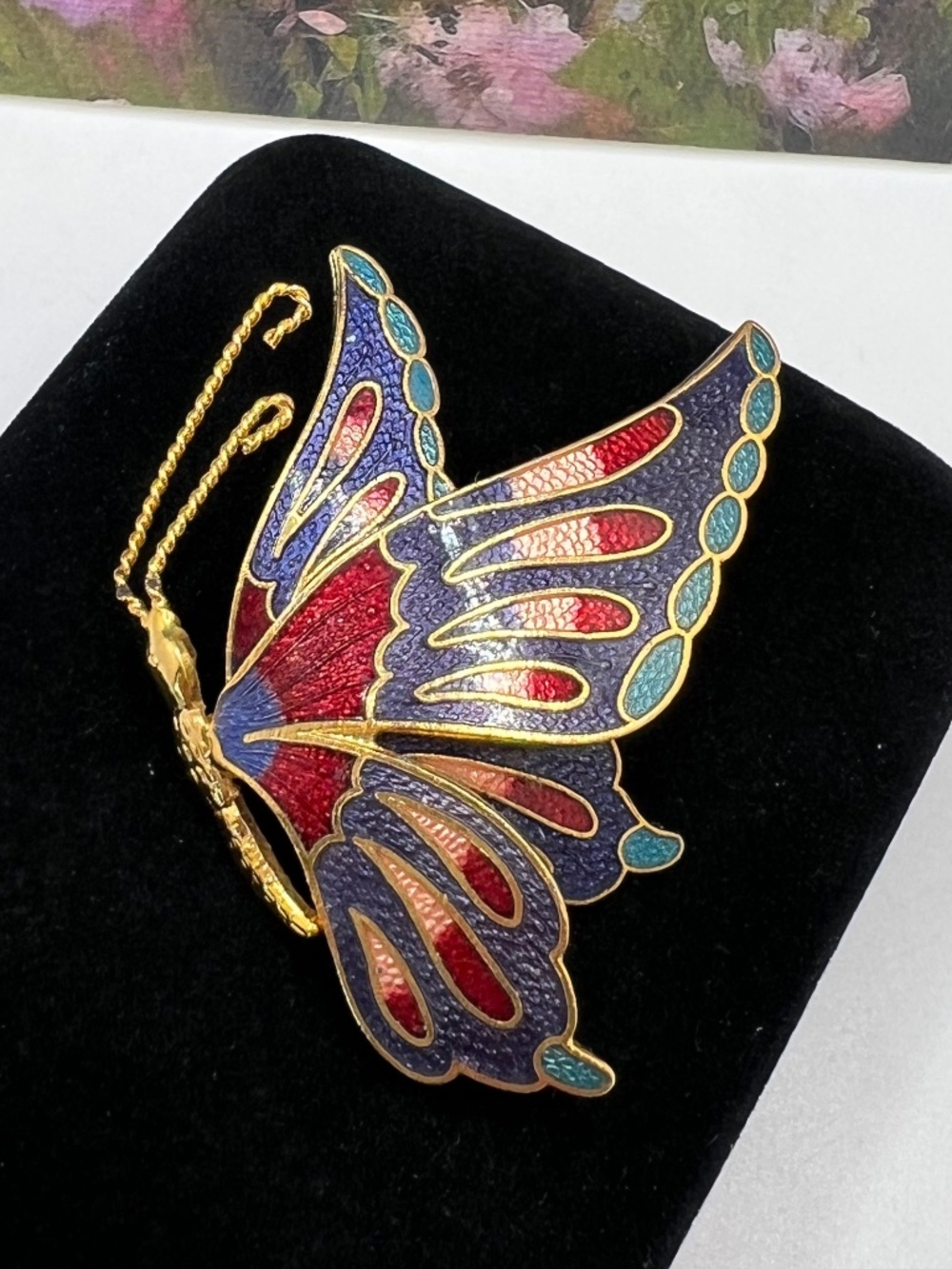 Cloisonné Butterfly Brooch
